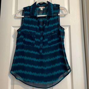 Sheer sleeveless blouse